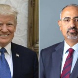 الرئيس الزُبيدي يُعزَّي الرئيس ترامب في ضحايا حادث تحطم الطائرتين في واشنطن