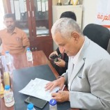 مدير عام سيئون يشهد تسليم موقع منشآت نادي سلام الغرفة الرياضي للجهة المنفذة. 