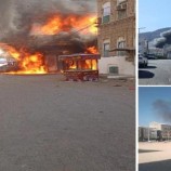 حريق هائل يلتهم مخبزًا للمعجنات في المكلا