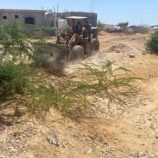 حملة لإزالة البناء العشوائي في شارع الأربعين بمديرية الغيضة