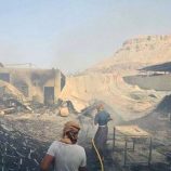 حريق هائل يلتهم ورشة تجارية للأثاث في مديرية تريم