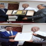 رئيس جامعة عدن يكرم د. ثابت سالم العزب بدرع التميز والابداع