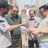 مدير عام المنصورة يتفقد مشروع “بناء صالة للألعاب لنادي أهلي عدن الرياضي”