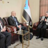 نائب رئيس الهيئة الوطنية للإعلام الجنوب يلتقي وفد منتدى الشرق الأوسط في العاصمة عدن