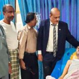 فريق من الجمعية الوطنية يطمئن على صحة العميد سالم باشادي بأحد مشافي العاصمة عدن
