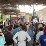 تريم تشهد وقفة جماهيرية حاشدة تأييدًا لقرارات الرئيس الزُبيدي