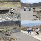 فريق هندسي ينفذ نزولًا ميدانيًا إلى منطقة ثنهة سرار لإعداد دراسة حول أضرار السيول