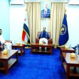 الأمين العام يلتقي فريق قافلة أبناء وادي حضرموت إلى الضالع