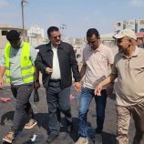 مدير عام المنصورة يتفقد الأعمال النهائية بمشروع إعادة تأهيل شارع الخمسين