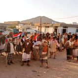 انتقالي مرخة ينظم مسيرة جماهيرية احتفالًا بانتصارات القوات الجنوبية في عارين وحضرموت