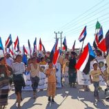 انتقالي الروضة ينظم مسيرة جماهيرية احتفالًا بانتصارات القوات الجنوبية في عارين وحضرموت