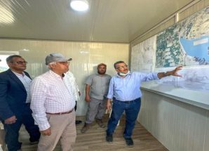 وكيل وزارة الزراعة والري يتفقد مشروع سد حسّان الاستراتيجي بأبين