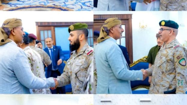 الرئيس الزُبيدي يستقبل قيادة القوات المشتركة لقوات التحالف العربي