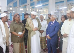 فريق التوجيه والرقابة الرئاسي يزور رباط المصطفى والجامع الكبير بمدينة الشحر