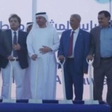 وضع حجر الأساس لمشروع المحطة الشمسية الإماراتية في الحوطة