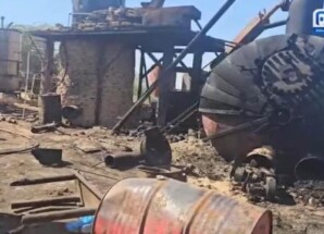 ضبط محطات بدائية غير قانونية لتكرير النفط في الخشعة بحضرموت