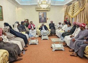 رئيس الجمعية الوطنية يستقبل وفد قبائل المناهيل من مديرية السوم