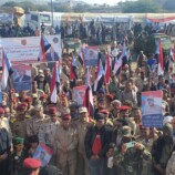 توافد واسع لمنتسبي القوات المسلحة الجنوبية والأجهزة الأمنية إلى مخيم الاعتصام المفتوح بالضالع