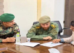 لقاء لمراجعة التقرير السنوي للشؤون القانونية بالحزام الأمني في قطاع الشيخ عثمان