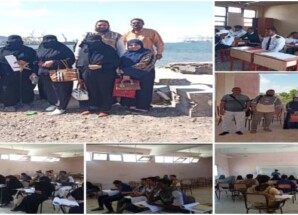 اللجنة الفنية والإدارية بمكتب التعليم الفني تزور المعهدي التقني البحري والفني التجاري خورمكسر