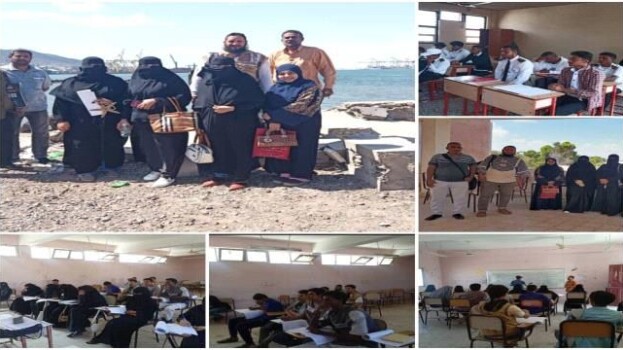 اللجنة الفنية والإدارية بمكتب التعليم الفني تزور المعهدي التقني البحري والفني التجاري خورمكسر