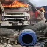 خسائر مادية كبيرة جراء حريق واسع في ميناء الحاويات بعدن