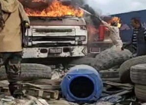 خسائر مادية كبيرة جراء حريق واسع في ميناء الحاويات بعدن