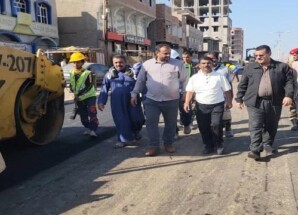 الداؤودي يتفقد إعادة تأهيل شارع التقنية – تقاطع بئر أحمد