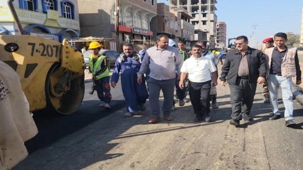 الداؤودي يتفقد إعادة تأهيل شارع التقنية – تقاطع بئر أحمد