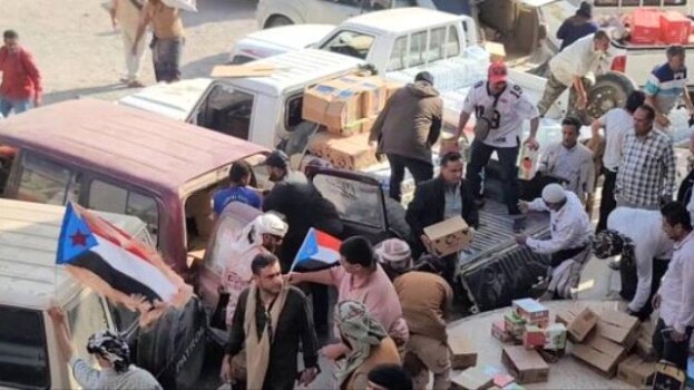 استمرار الحملة الشعبية لرفد جبهات القتال في الضالع بقوافل إفطار رمضانية