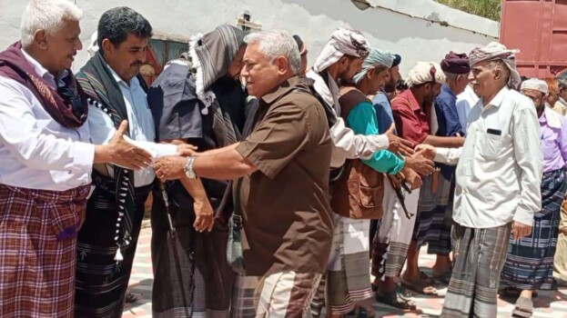 بتكليف من الرئيس الزُبيدي .. قيادات من المجلس الانتقالي تؤدي واجب العزاء لأسرة الرئيس عبدربه منصور هادي في مسقط رأسه بمديرية الوضيع