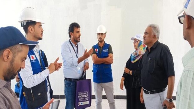 وفد “الهجرة الدولية” يتفقد مشاريع تأهيل المعاهد الفنية في عدن ويمهد لإطلاق التدريب العملي